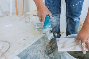 Hillsboro Custom Tile Installer with grinder